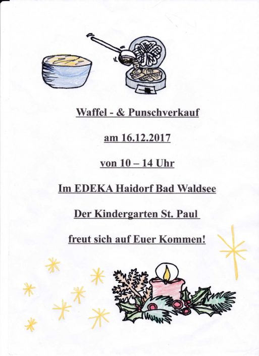 Waffel- und Punschverkauf für Kindergarten St.Paul